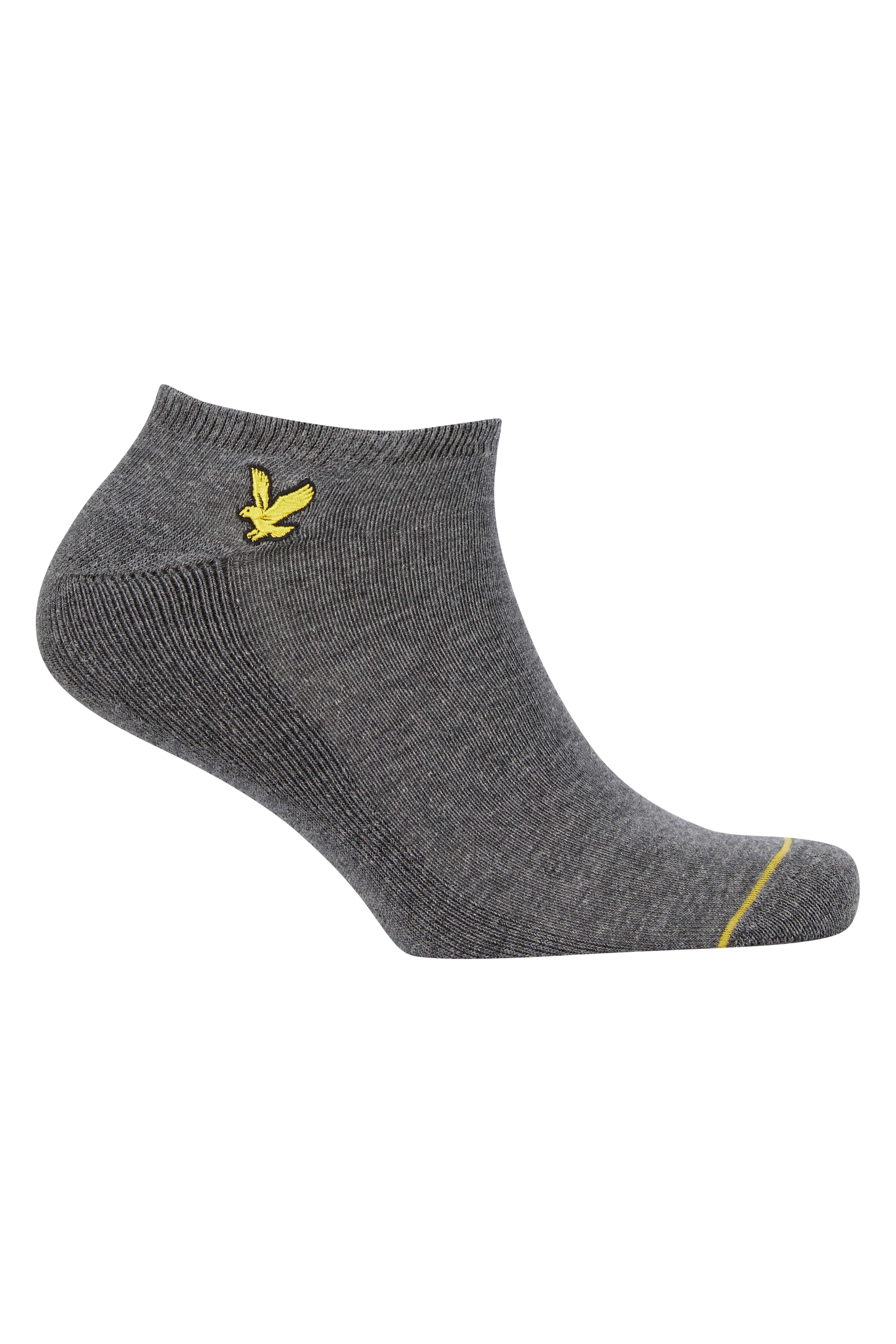 Lyle & Scott 5 Pack Ankle Socks - Black, Grey, White, Grey Marl