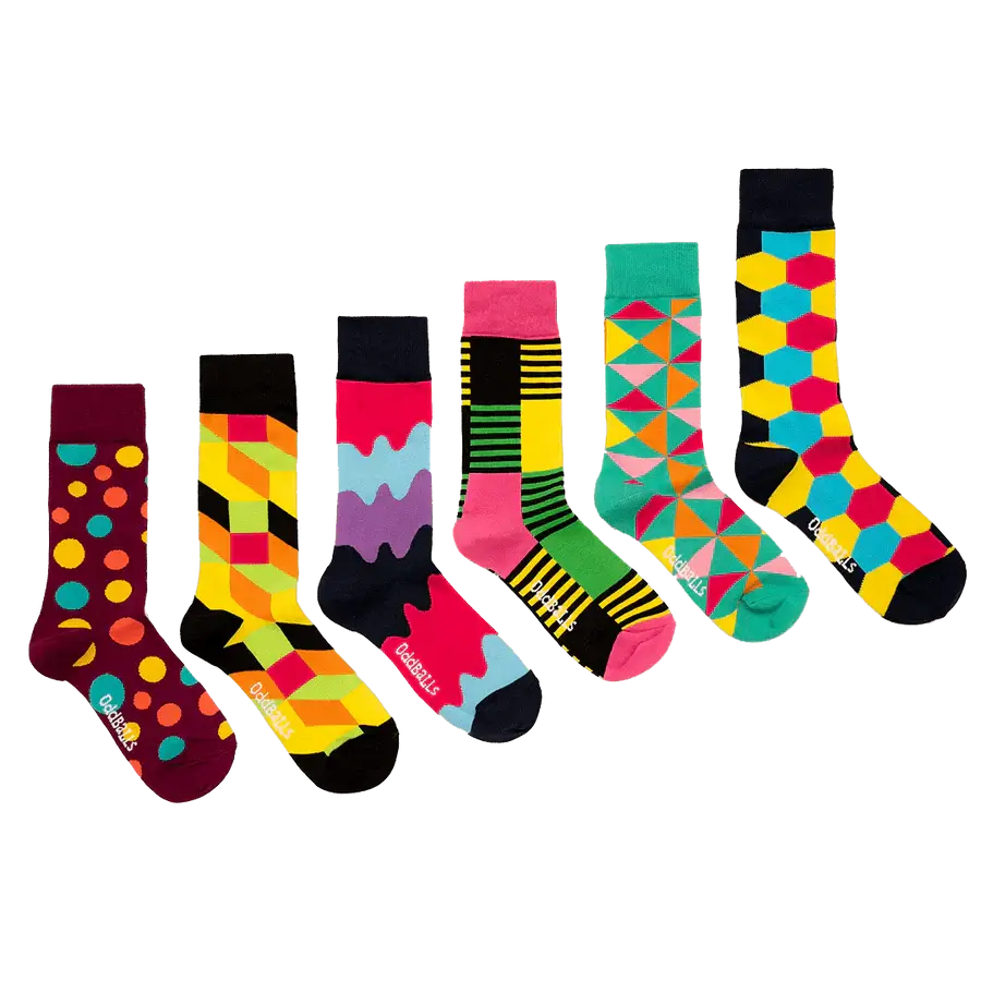 Oddballs Favourites 6 Pack Sock Bundle - Multi