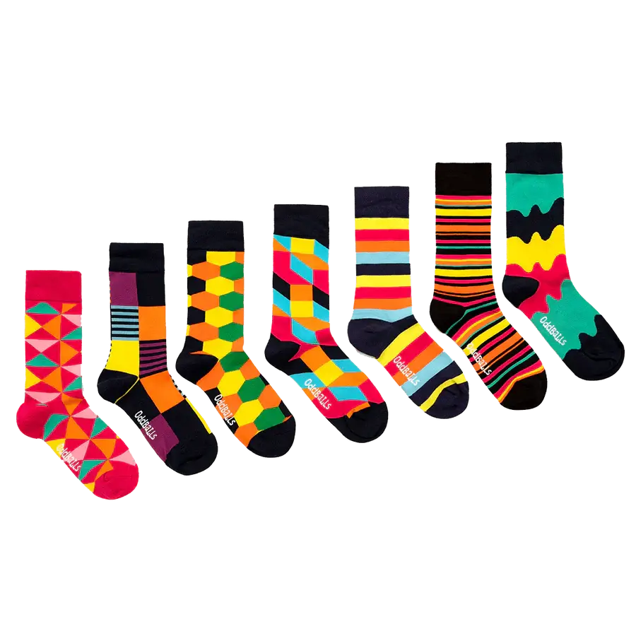 Oddballs Mix & Match 7 Pack Sock Bundle - Multi Colour