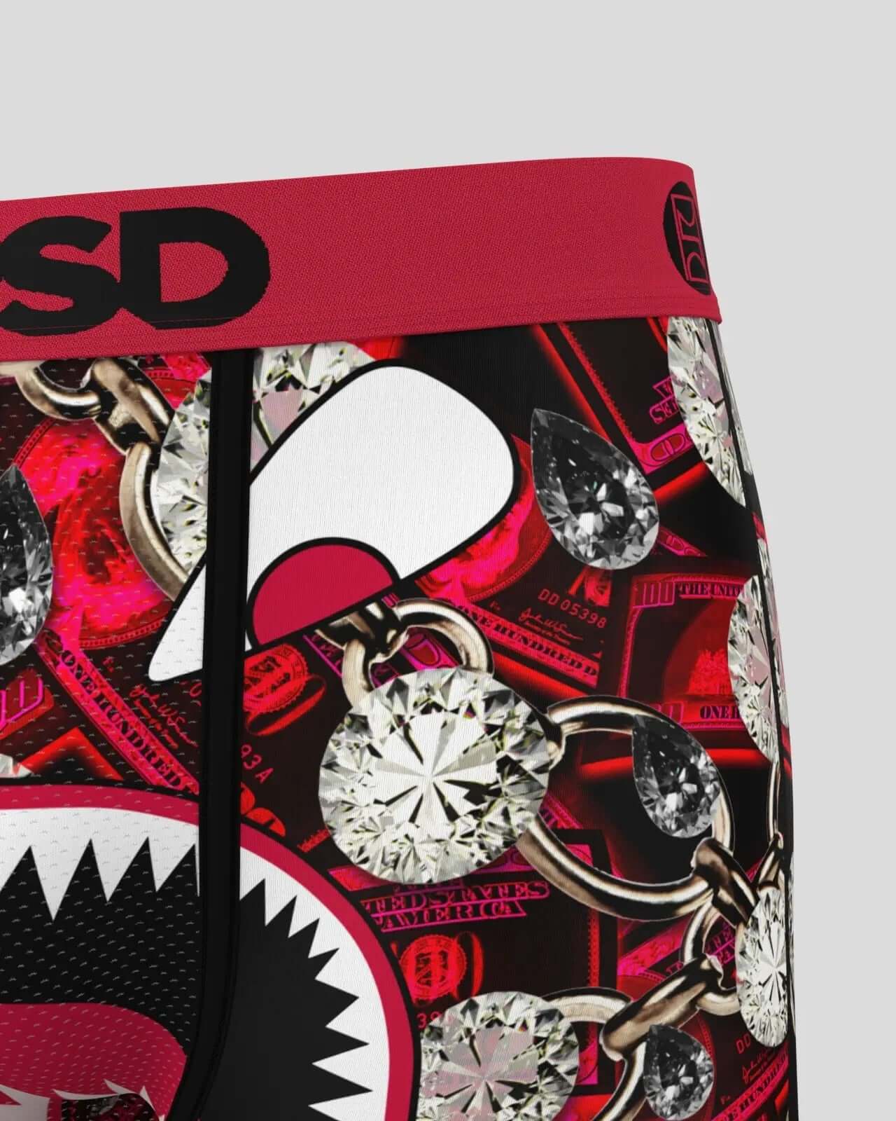 PSD Men's 5" Boxer Briefs - Red Cash