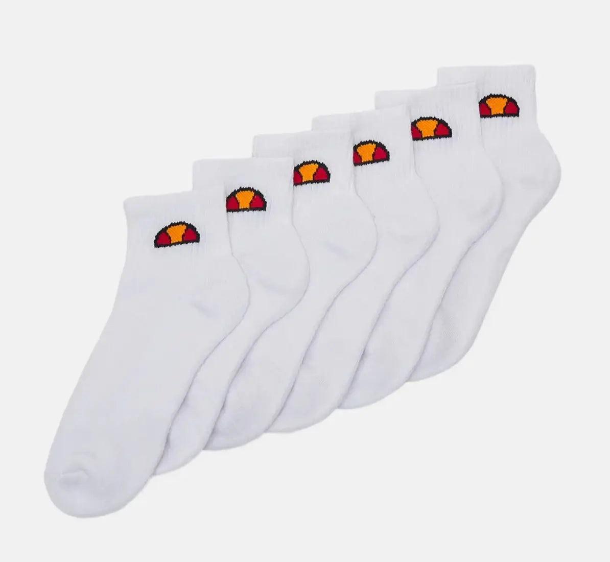 Ellesse Rilla Sports Ankle Socks (6 Pack) - White | Performance & Comfort
