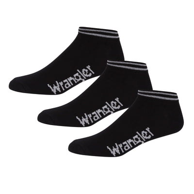 Wrangler 3 Pack Mens Trainer Liners DUFFY - Black