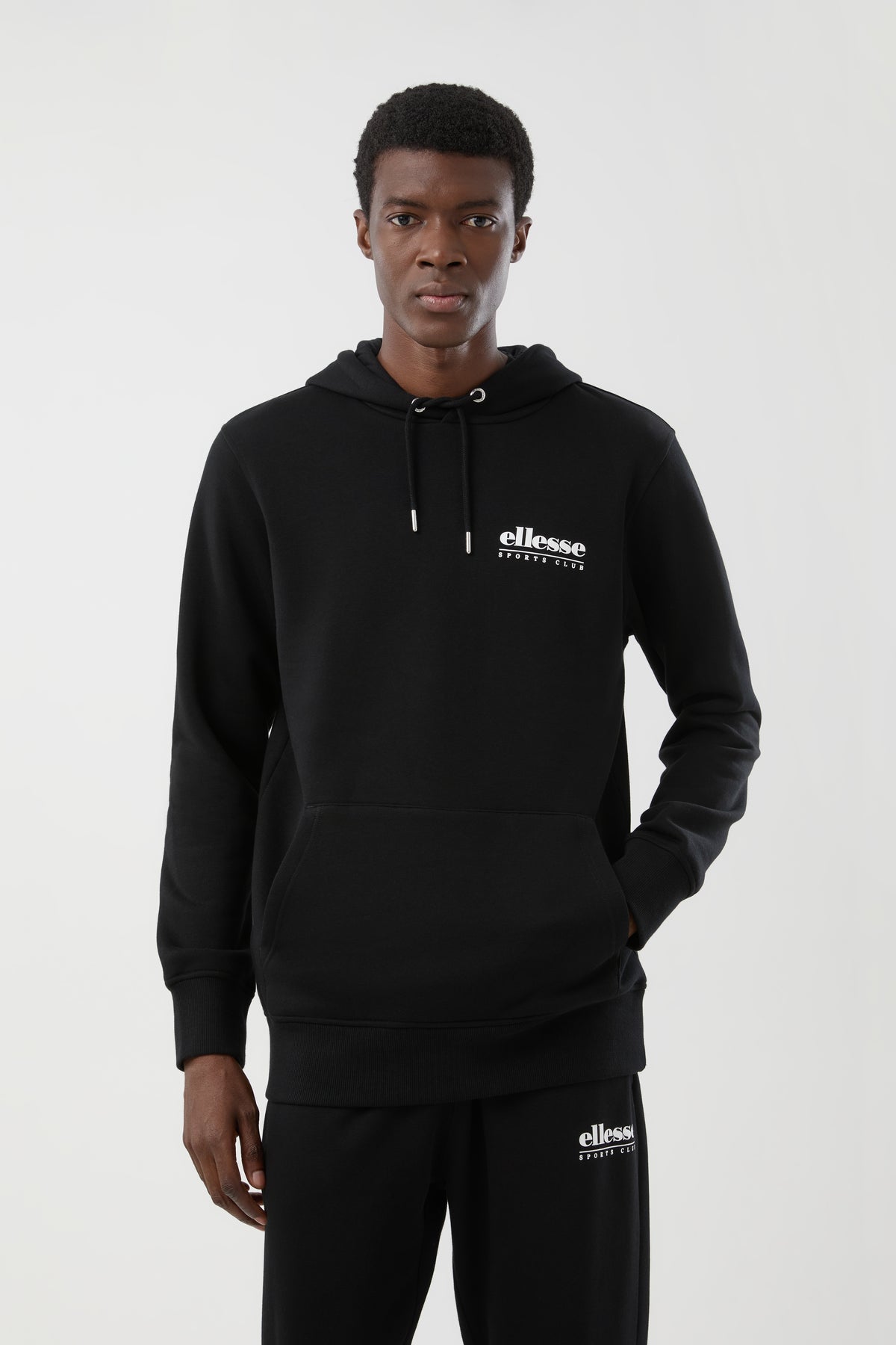 Ellesse Darrochi Hoodie in Black – model view