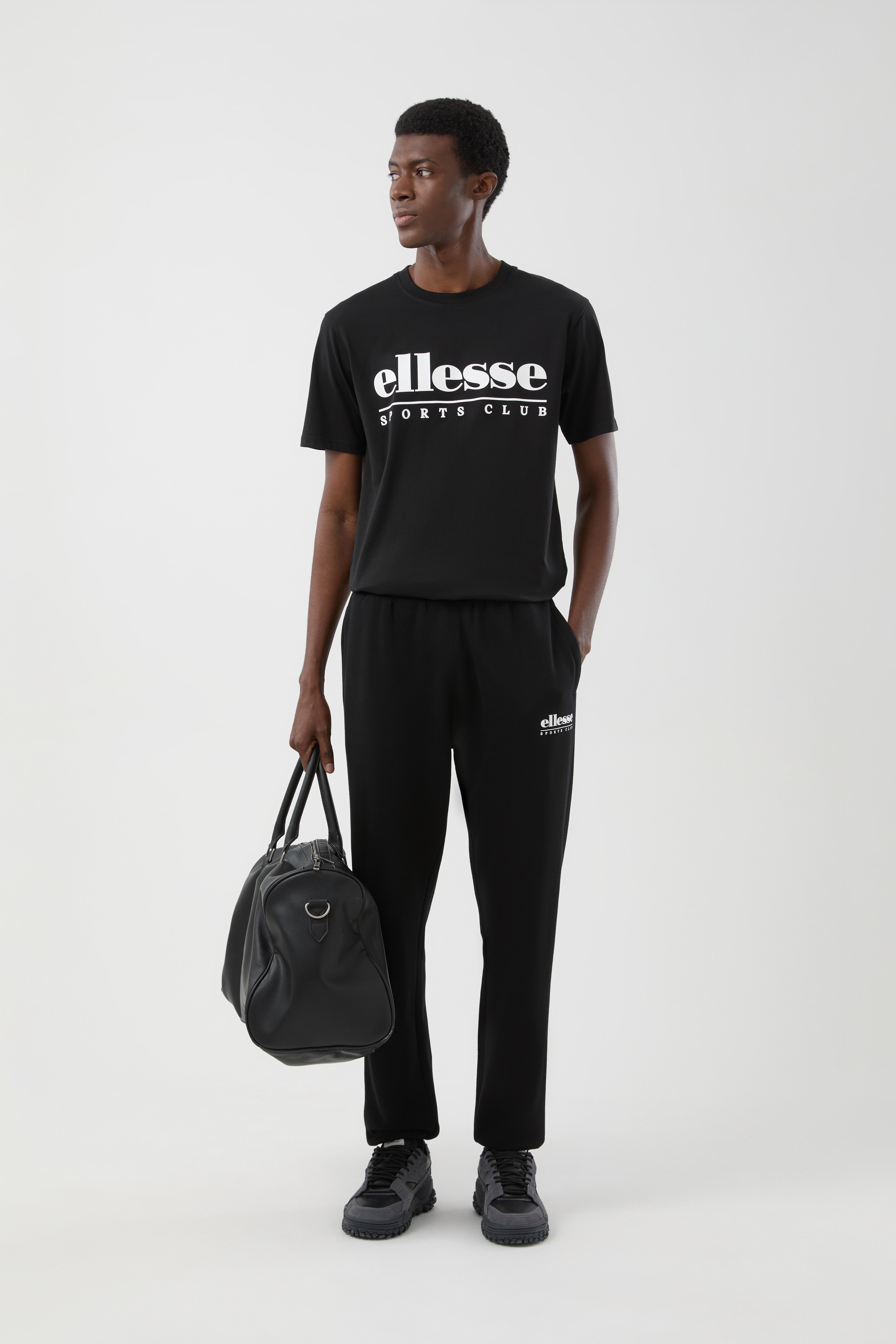 Ellesse Darrochi T-Shirt in Black – worn view