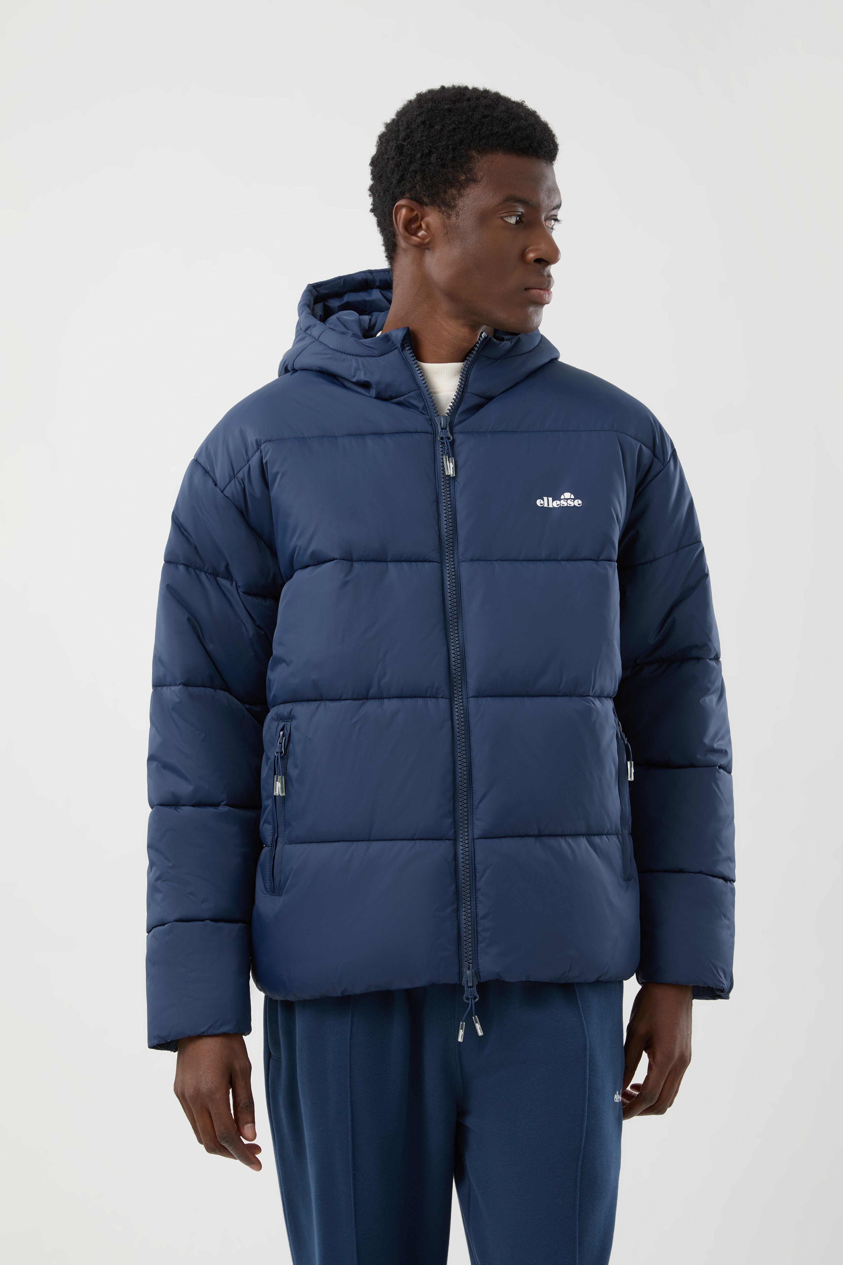 Ellesse Ascari 2 Padded Jacket in Navy – model view