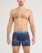 SAXX Vibe Xtra Snowflake Chevron / Maritime – front model view