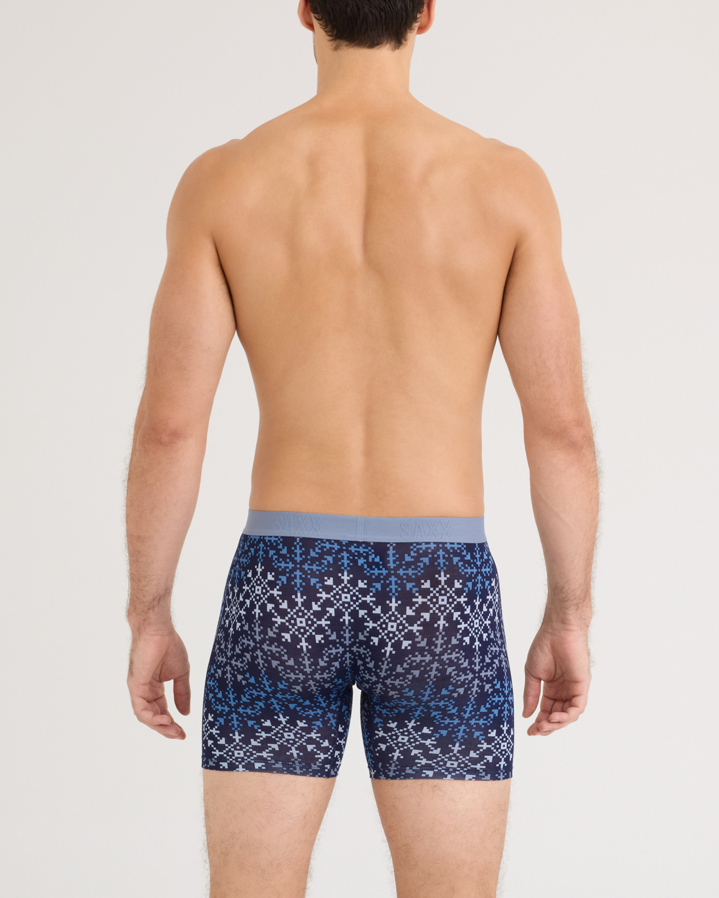 SAXX Vibe Xtra Snowflake Chevron / Maritime – back model view