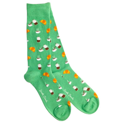 Swole Panda Coffee and Croissant Bamboo Socks – UK ( 7 -11 )
