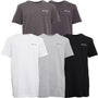 Nicce Men's 5 Pack 100% Cotton T-Shirts - White/Dark Grey/Grey Marl/Black/Charcoal Marl