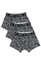 Siksilk Black 3 Pack Paisley Cotton Stretch Boxer - Black Print
