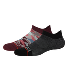 Saxx Whole Pakage Low Show 2 Pack Socks - Park Lodge Geo / Black Hthr