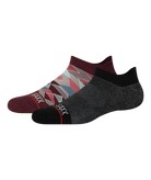 Saxx Whole Pakage Low Show 2 Pack Socks - Park Lodge Geo / Black Hthr