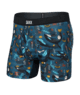 Saxx Underwear DROPTEMP™ Cool Mesh 1 Pack Boxer Briefs Whale Watch Storm - Blue