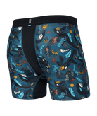 Saxx Underwear DROPTEMP™ Cool Mesh 1 Pack Boxer Briefs Whale Watch Storm - Blue