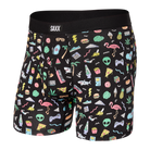 Saxx Underwear Daytripper 1 Pack Boxer Briefs - Fun Bits Black