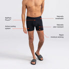 Saxx DROPTEMP™ Cooling Cotton 1 Pack Boxer Briefs - Black