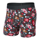 Saxx DropTemp® Cooling Cotton Boxer Brief 5" - No Tell Motel- Graphite