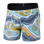 Saxx Underwear DROPTEMP™ Cooling Cotton 1 Pack Boxer Briefs - Starry Surf Light Blue