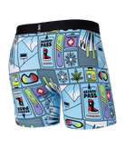 Saxx Underwear DROPTEMP™ Cooling Cotton 1 Pack Boxer Briefs - Season Pass Light Blue