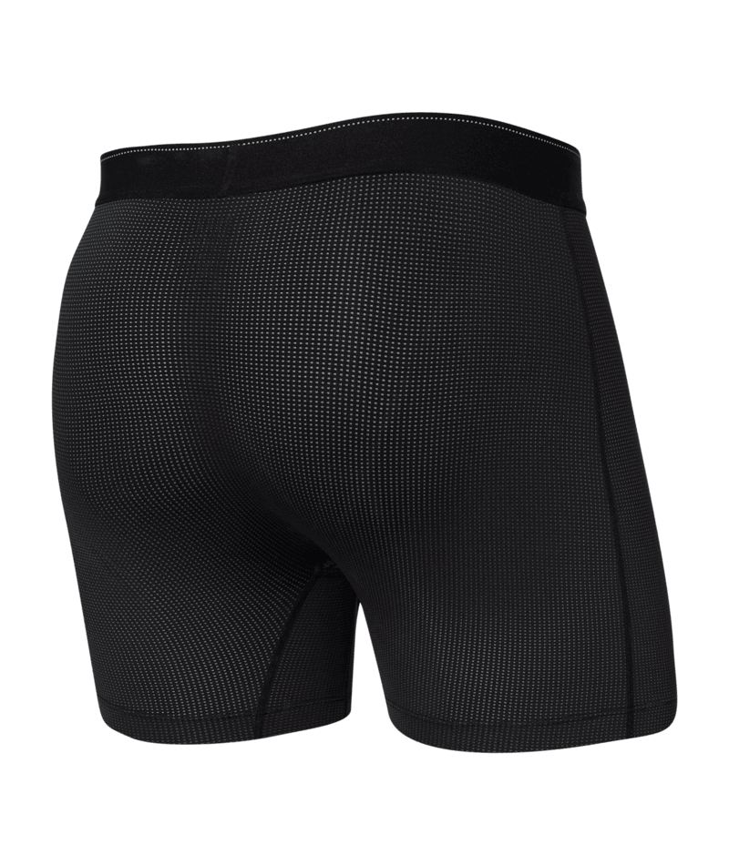 Saxx Underwear Quest Quick Dry Mesh Boxer Brief Fly Black II