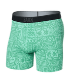 Saxx Underwear Quest Quick Dry Mesh Boxer Brief Fly - Pretty Birdie Green