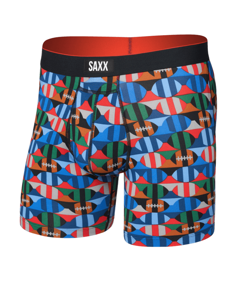 Saxx Multi-Sport Performance Mesh Boxer Brief 6" - Gridiron Check, Multi