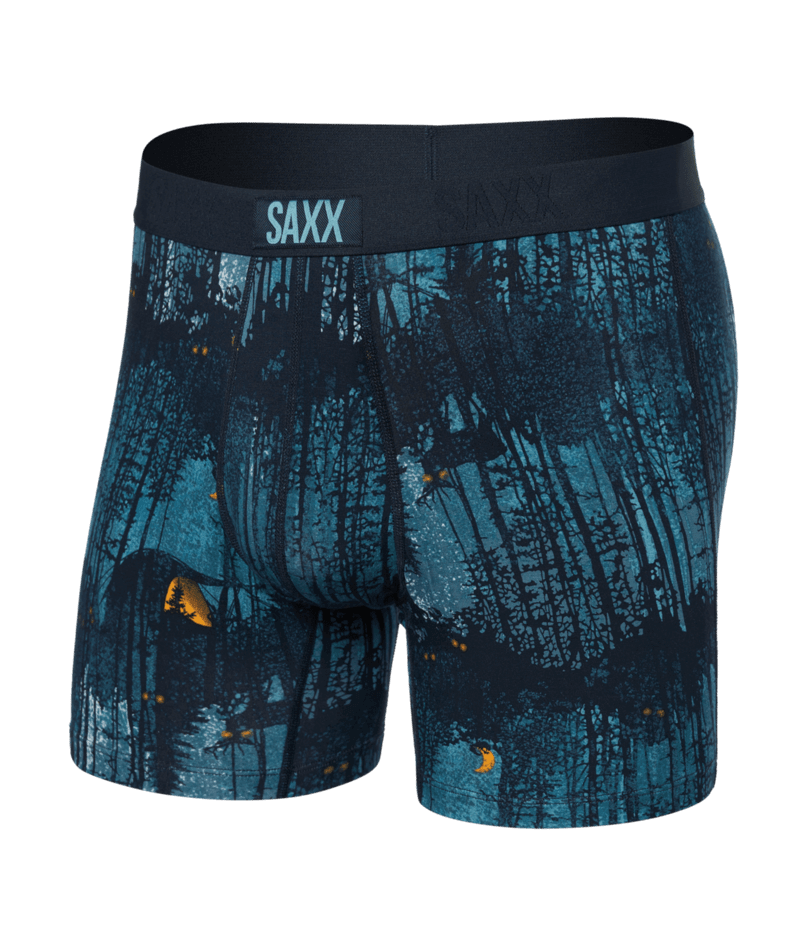 Saxx Vibe Supersoft 1 Pack Boxer Briefs - Forest Walk - Dark Ink