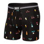 Saxx Vibe Supersoft 1 Pack Boxer Briefs - Black Bowties N Booze