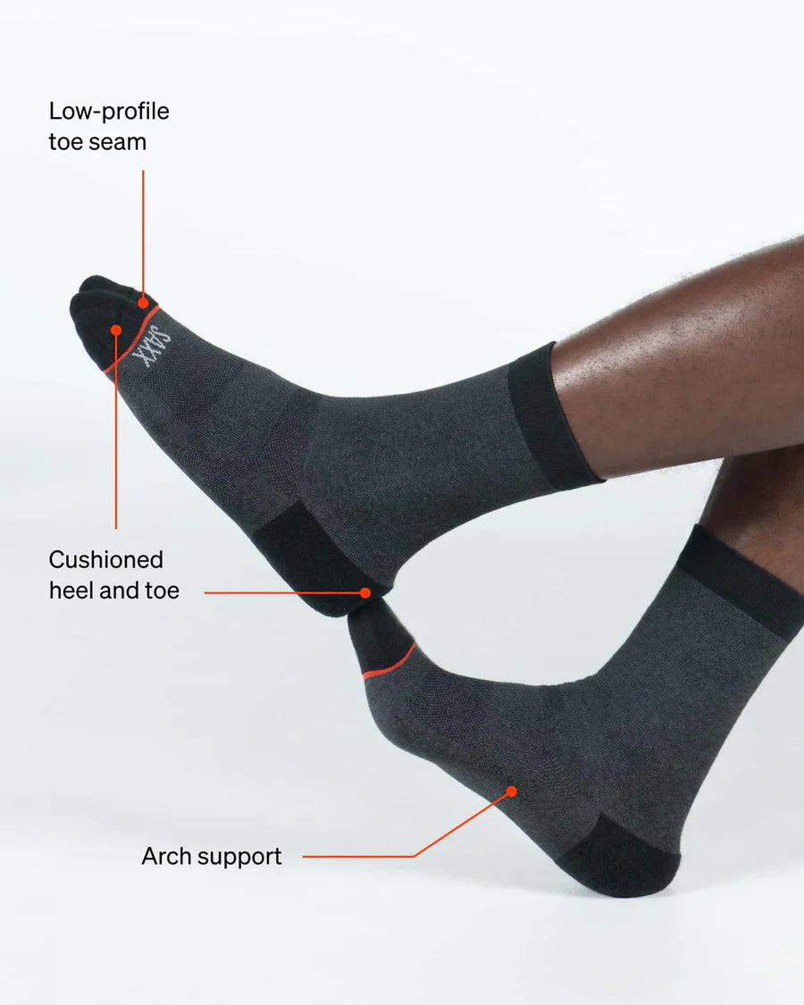 Saxx Whole Package Crew 3 Pack Socks - Camo/Graphite/Black