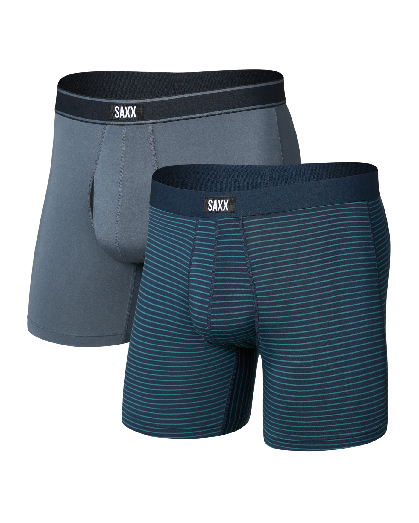 SAXX Daytripper Comfort Stretch Boxer Brief Fly 2-Pack – Serrated Stripe/Turbulence - image 1