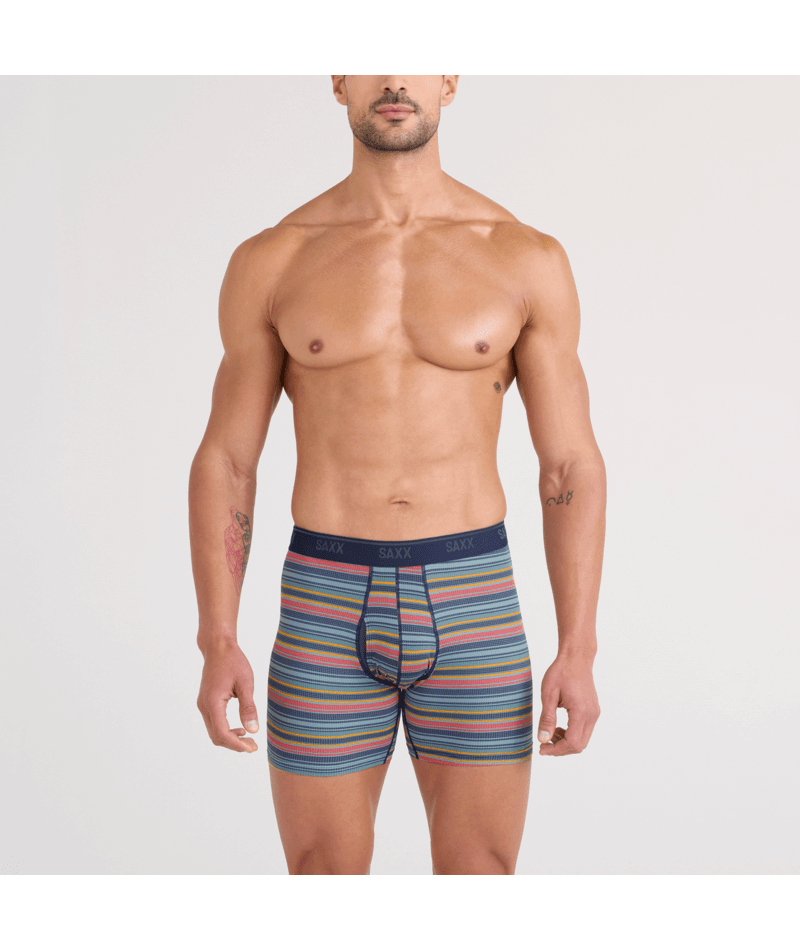 Saxx Quest QDM Boxer Brief Fly 2 Pack - Harvest Stripe / Maritime