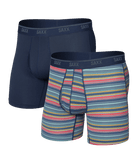 Saxx Quest QDM Boxer Brief Fly 2 Pack - Harvest Stripe / Maritime