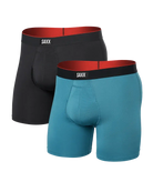 Saxx Underwear - Multi-Sport Performance Boxer Brief 6" - Hydro Blue/Faded Black
