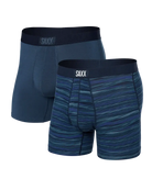 Saxx Underwear Vibe Supersoft 2 Pack Boxer Briefs - Surge Space Dye / Navy