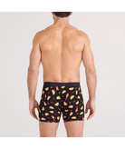 Saxx Underwear Vibe Xtra 2-Pack Soft Comfort Boxer Brief 6" - Flamin Hot / Black