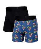 Saxx DROPTEMP™ Cooling Cotton 2 Pack Boxer Briefs - Drunken Skulls / Black