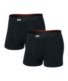 Saxx Underwear Vibe Xtra 2-Pack Soft Comfort Trunks 3" - Black