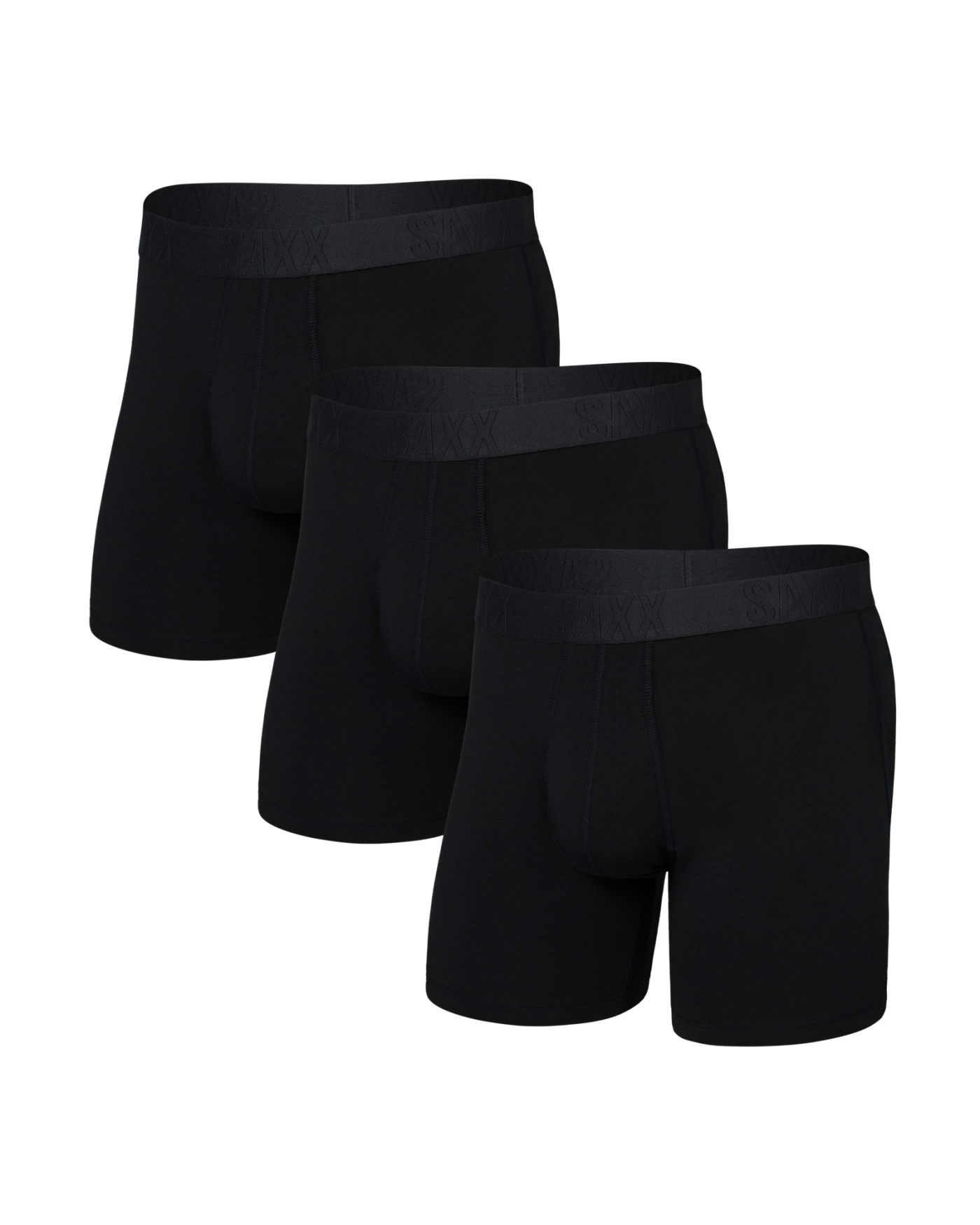 SAXX DropTemp™ Cooling Cotton Boxer Brief Fly 3-Pack – Black - image 2