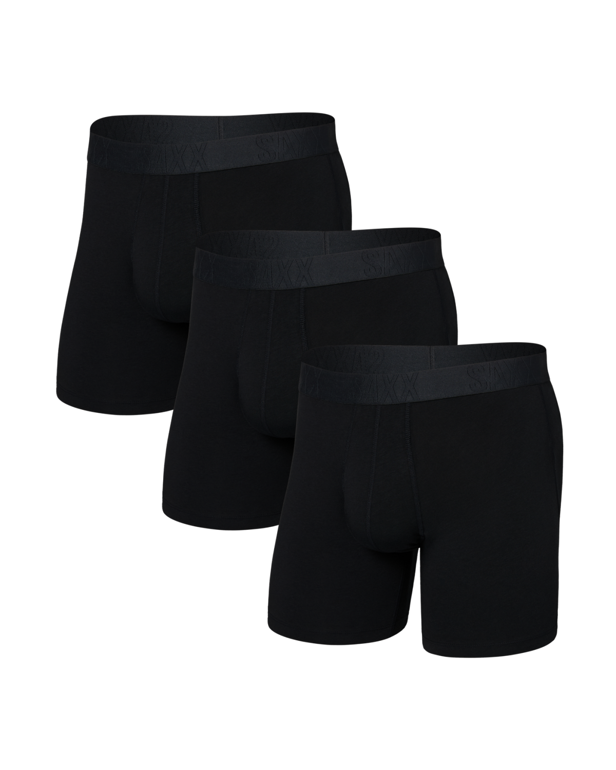 SAXX DropTemp™ Cooling Cotton Boxer Brief Fly 3-Pack – Black - image 2