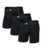 SAXX Essential Cotton Boxer Brief Fly 3-Pack – Black
