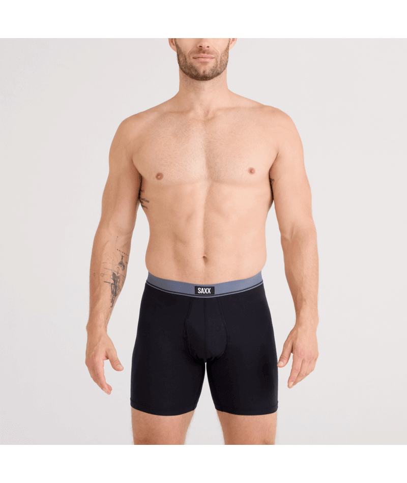 SAXX Essential Cotton Boxer Brief Fly 3-Pack – Red/Navy/Turbulence WB