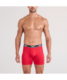 SAXX Essential Performance 3 Pack Boxer Briefs with Fly – Red/Maroon/Black