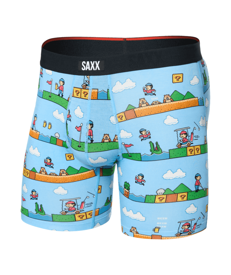 Saxx Underwear Vibe Xtra 1 Pack Soft Comfort Boxer Brief 6" - Out of Bounds - Blue