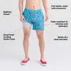 Saxx Oh Buoy 2N1 Stretch Swim Trunk 5" with liner - Shrimp Cocktail - Blue