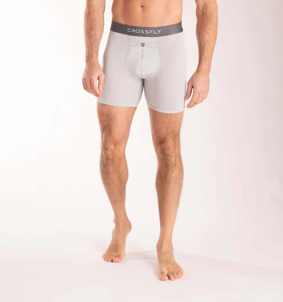 Crossfly IKON X Supersoft Modal Boxer Briefs - Silver/Charcoal