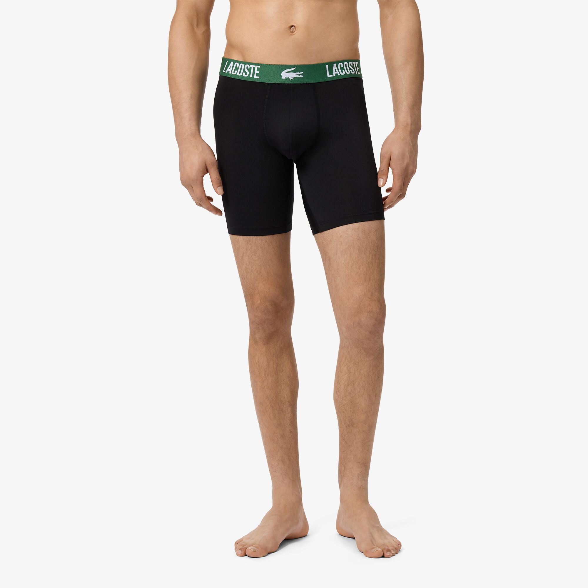 Lacoste 3-Pack Microfiber Boxer Briefs - Black / Green / Flagstone / Turquin Blue - boxer brief product view