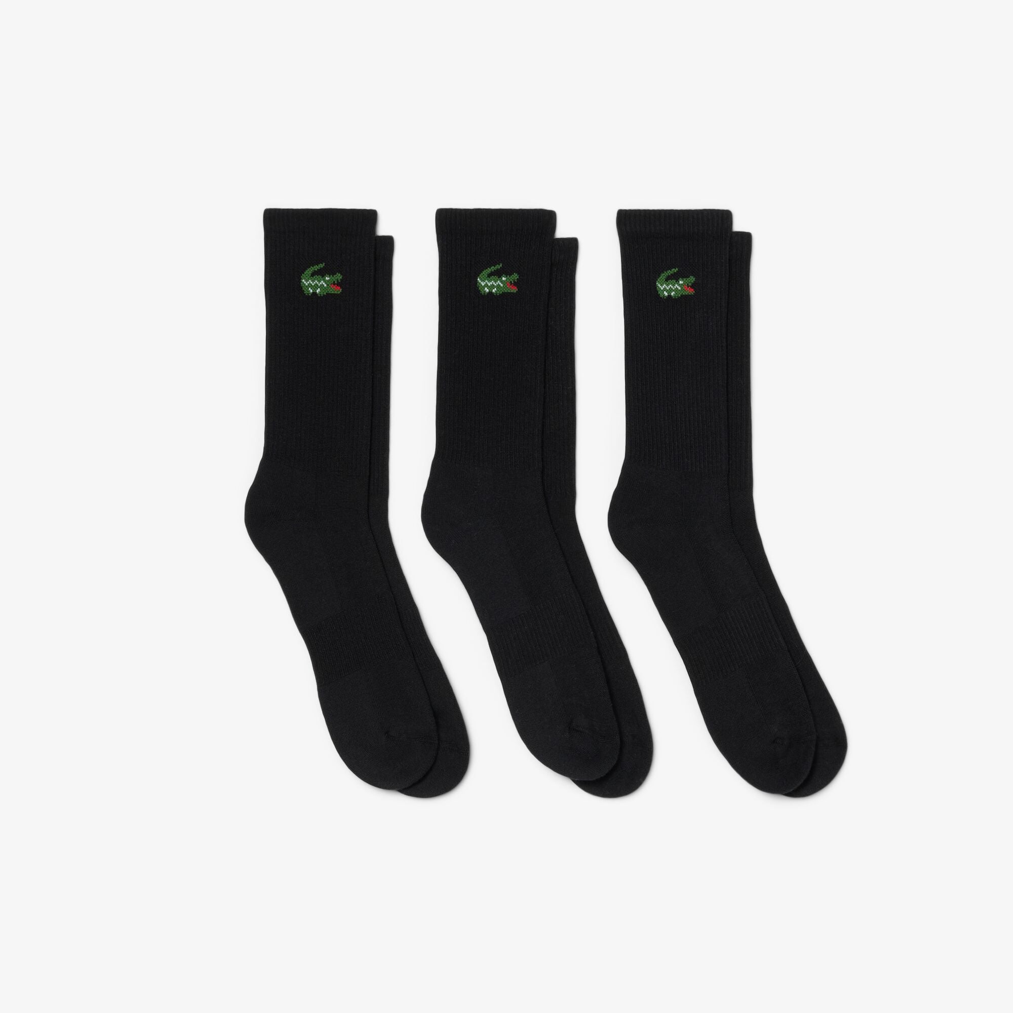 Lacoste 3-Pack Sport Socks - Black - 3-pack product view