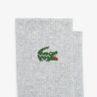 Lacoste 3-Pack Sport Socks - White / Silver Chine / Black - crocodile logo detail