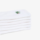 Lacoste 6-Pack Sport Socks - White - folded sock detail