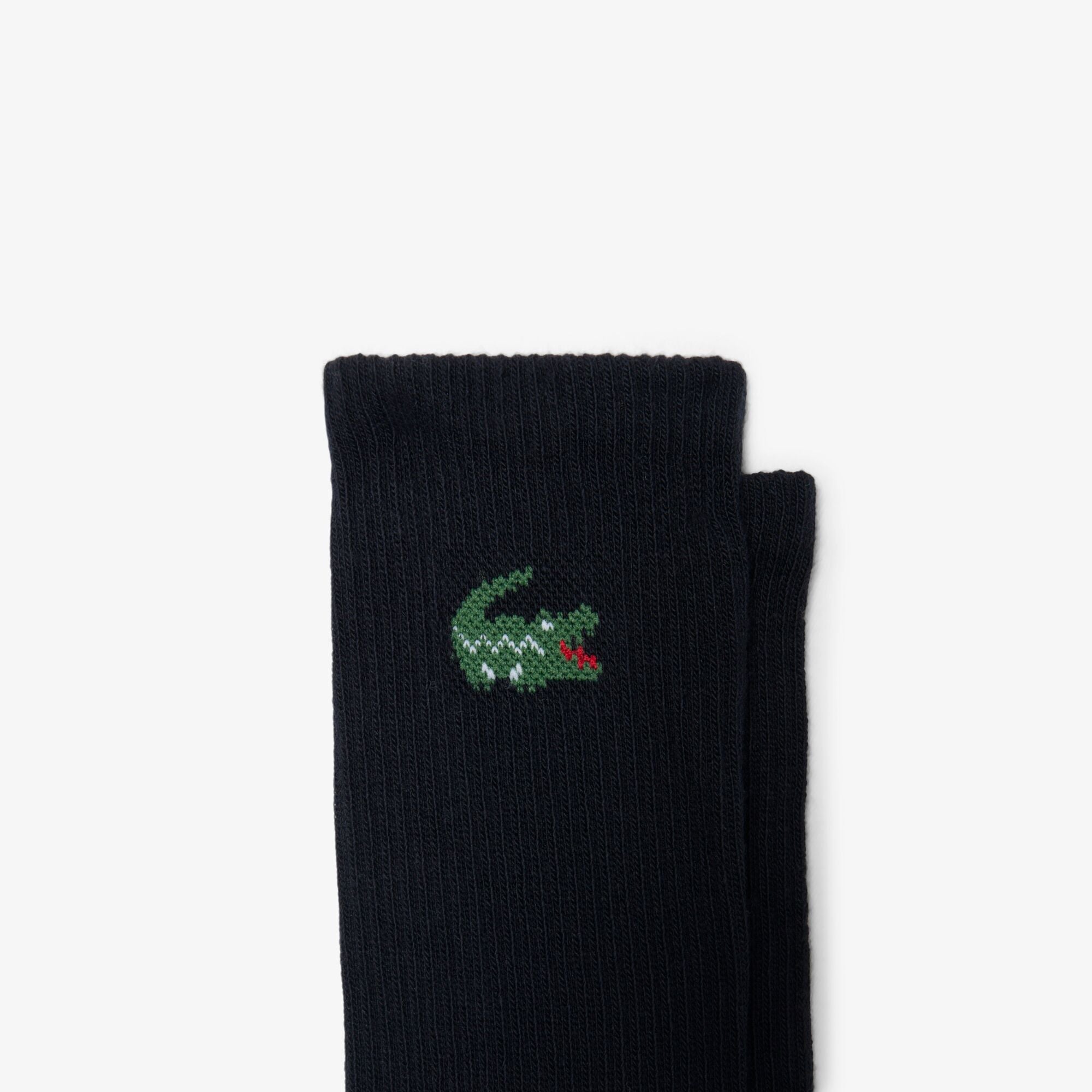 Lacoste 6-Pack Sport Socks - Black - crocodile logo detail